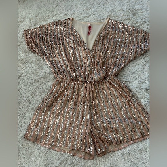 Raga by Anthropologie Sariah Sequined Romper - Size M - Picture 3 of 9
